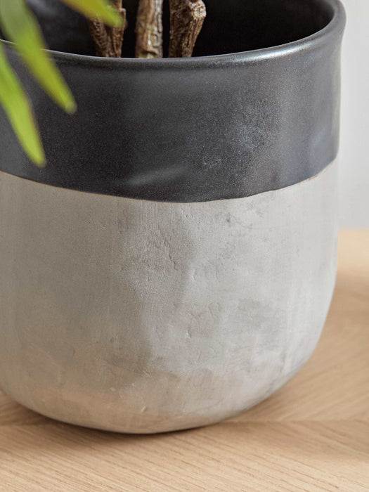 Dip Glazed Planter - Grey
