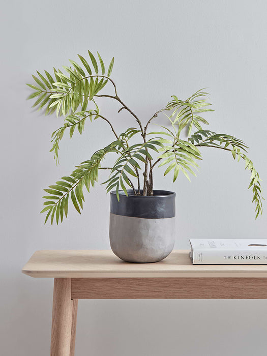 Dip Glazed Planter - Grey