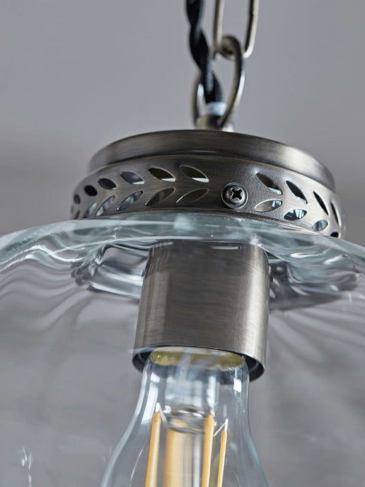 Fluted Droplet Glass Pendant