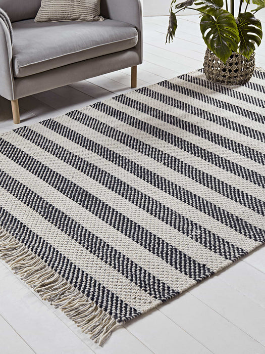 Flatweave Rug - Monochrome Stripe