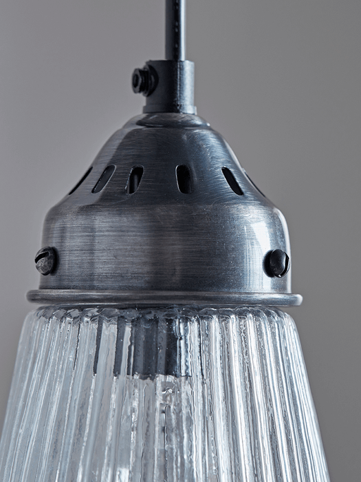 Fluted Glass Pendant - Teardrop