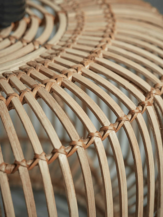 Small Flat Rattan Side Table - Natural