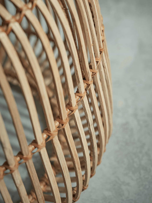 Small Flat Rattan Side Table - Natural