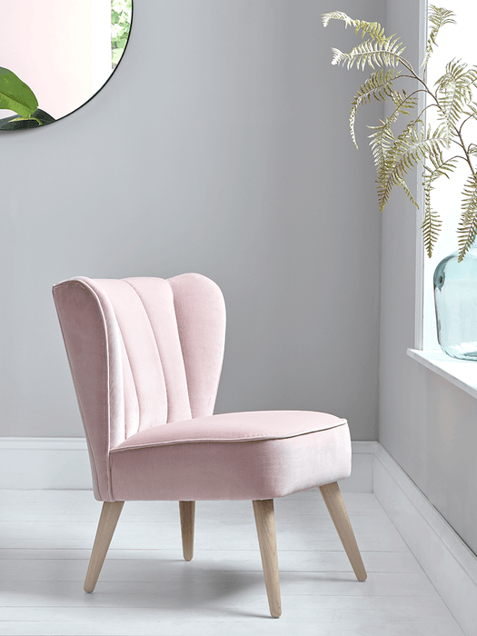 Westbury Chair - Blush Cotton Velvet