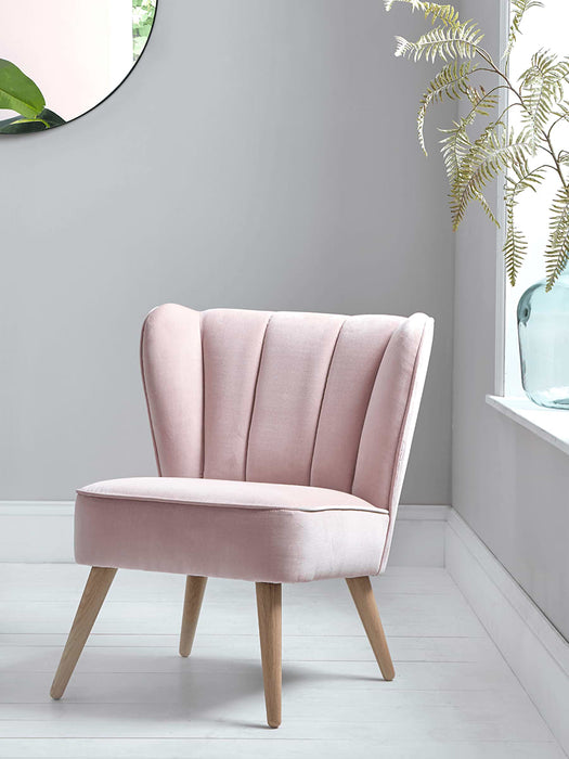 Westbury Chair - Blush Cotton Velvet