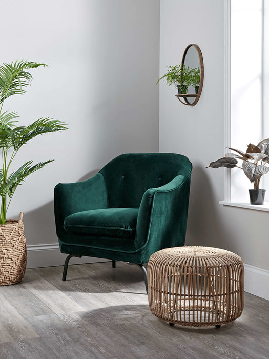 Forest Green Velvet Occasional Chair