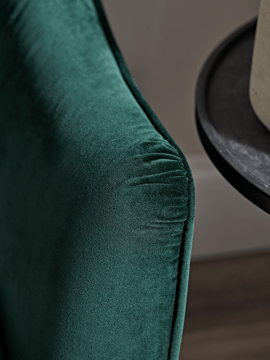Forest Green Velvet Occasional Sofa