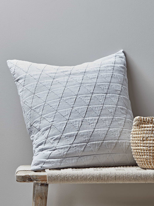 Soft Geometric Cushion - Pale Grey
