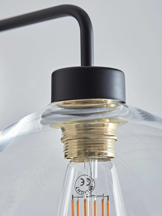 Glass Globe Wall Light