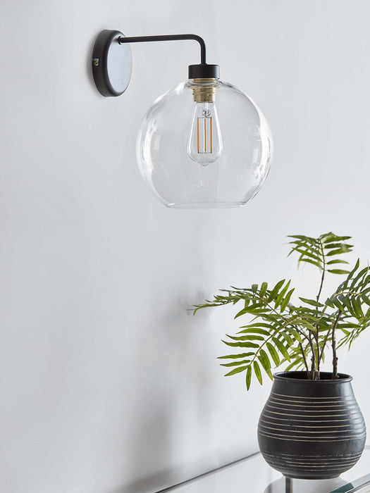 Glass Globe Wall Light