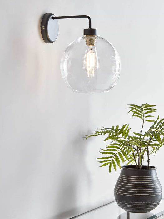 Glass Globe Wall Light
