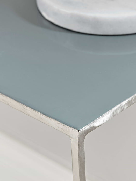Enamelled Console Table - Grey-Green