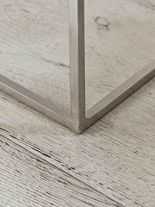 Enamelled Console Table - Grey-Green