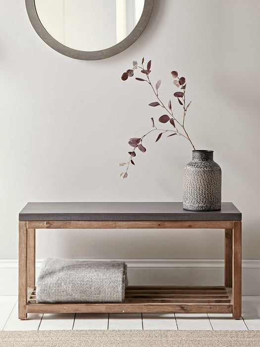 Grey Topped Storage Bench