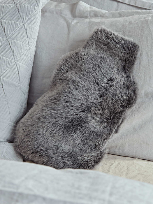 Shorthaired Graphite Sheepskin Hot Water Bottle Cover
