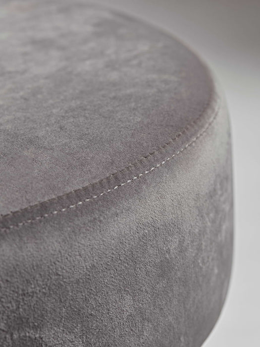 Grey Velvet Low Stool