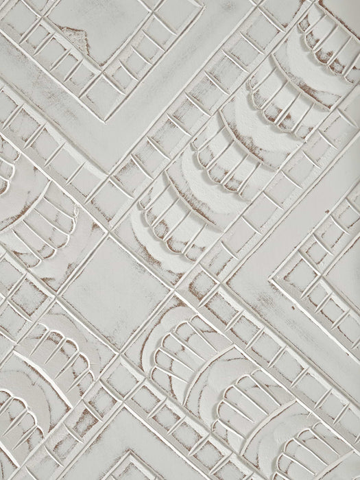 Handcarved Whitewashed Screen