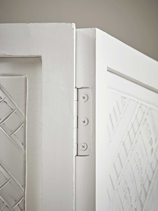 Handcarved Whitewashed Screen