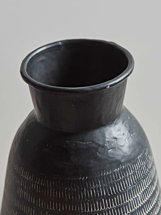 Hammered Metal Tapered Vase