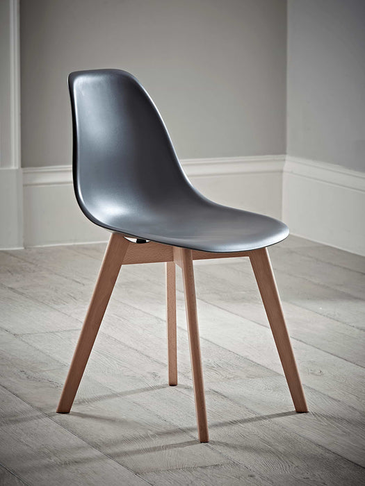Two Hudson Dining Chairs - Grey