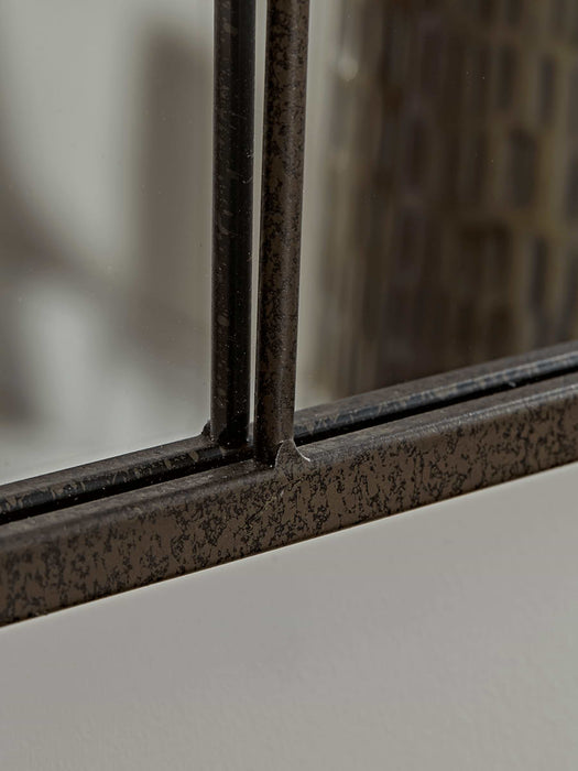 Industrial Curved Top Window Mirror