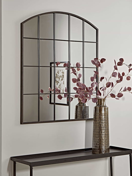 Industrial Curved Top Window Mirror
