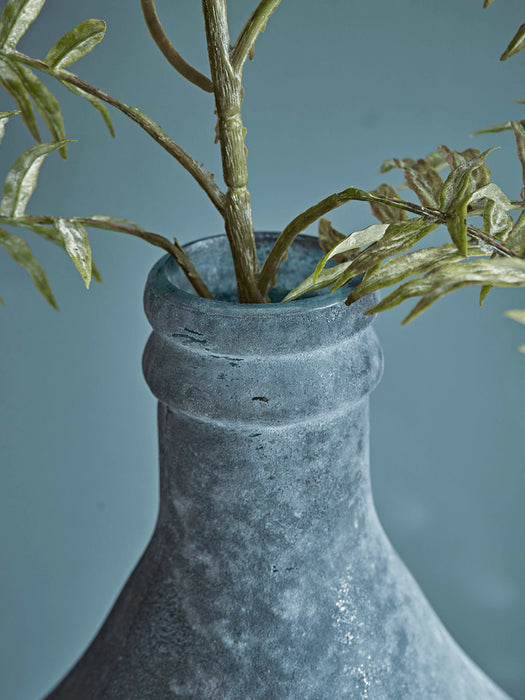 Oversized Frosted Indigo Vase