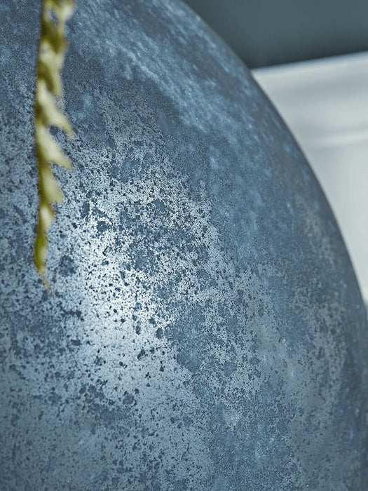 Oversized Frosted Indigo Vase