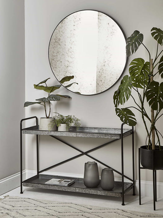 Industrial Zinc Console Table