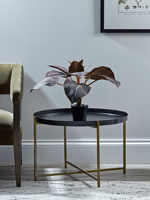 Iron & Brass Tray Table