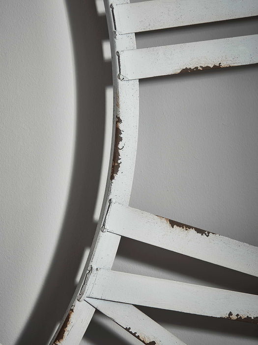 Ironwork Cut Out Clock - White