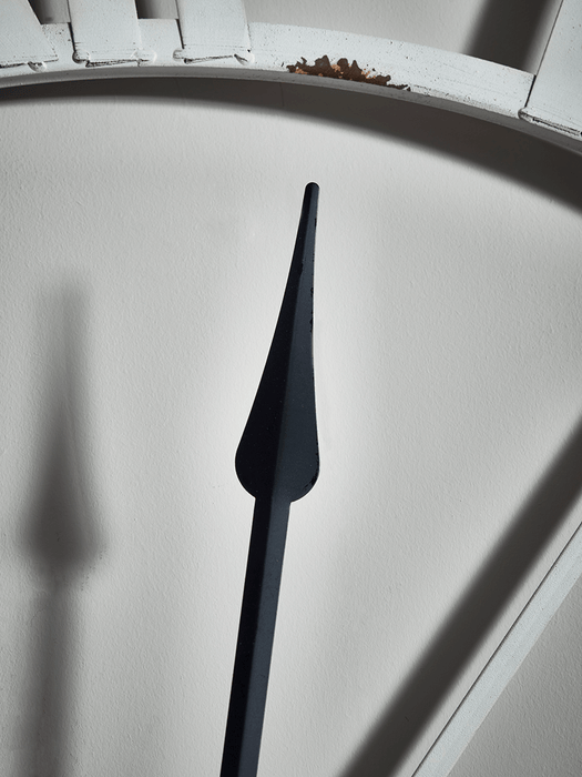 Ironwork Cut Out Clock - White