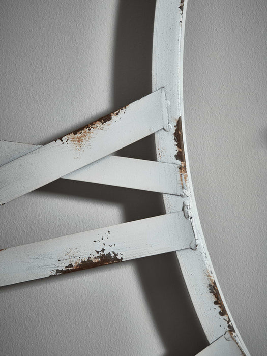Ironwork Cut Out Clock - White