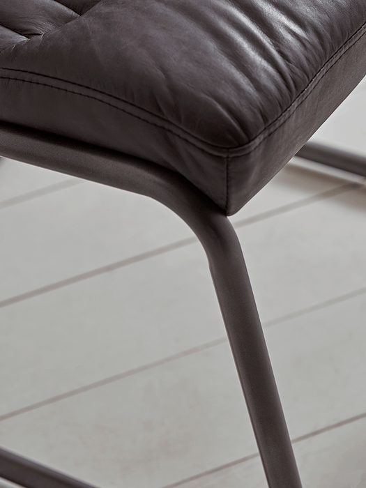 Ford Leather Dining Chair - Carbon