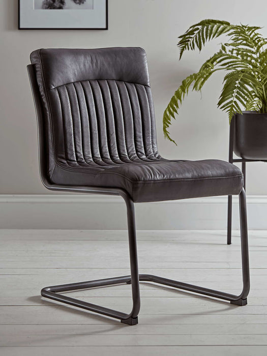 Ford Leather Dining Chair - Carbon