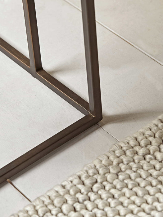 Marble Side Table with Magazine Rack - Slim