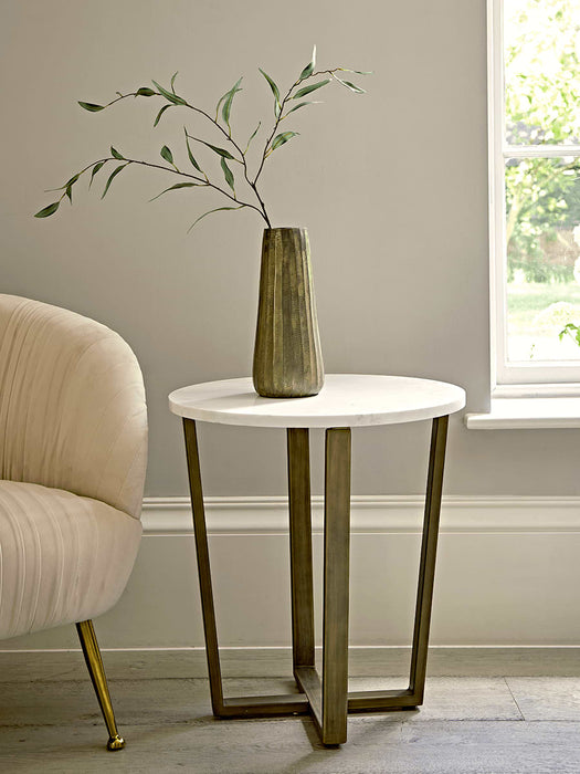 Marble & Brass Side Table