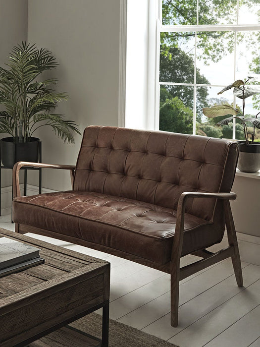 Mid Century Sofa - Leather