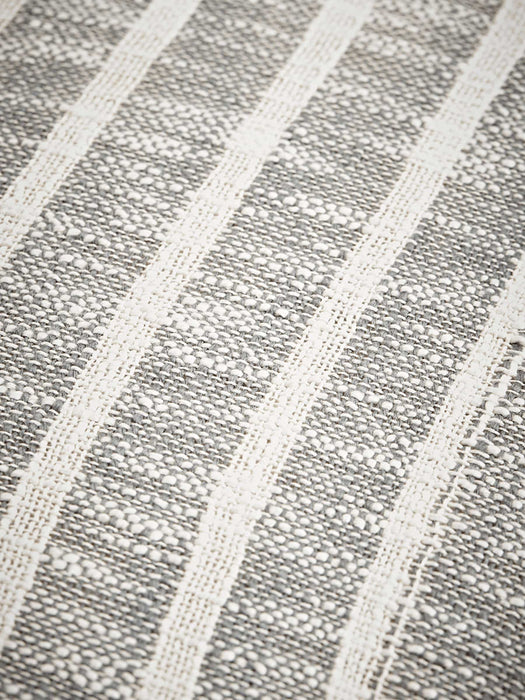 Grey & White Pom Pom Throw