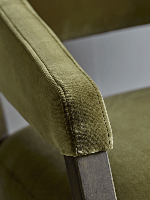Olive Velvet Occasional Chair