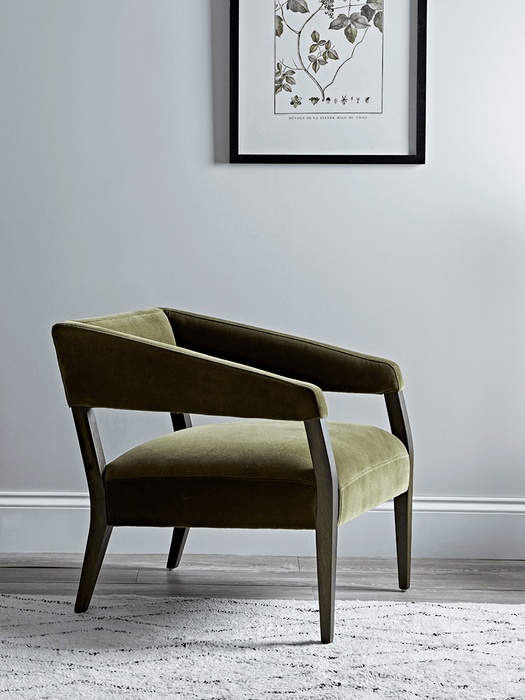 Olive Velvet Occasional Chair