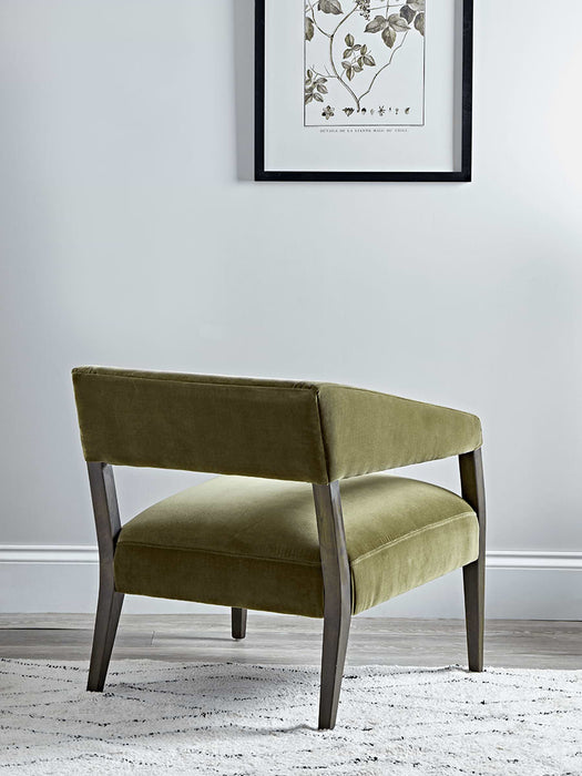 Olive Velvet Occasional Chair