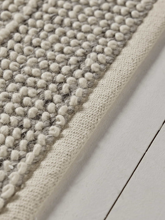 Grey & Cream Looped Rug