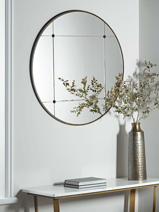 Decorative Panelled Mirror - Round