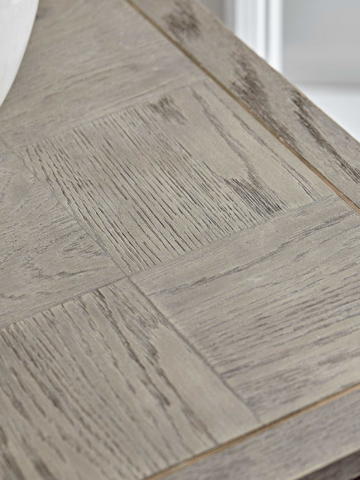 Oak Parquet Style Side Table