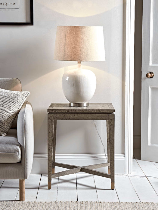 Oak Parquet Style Side Table