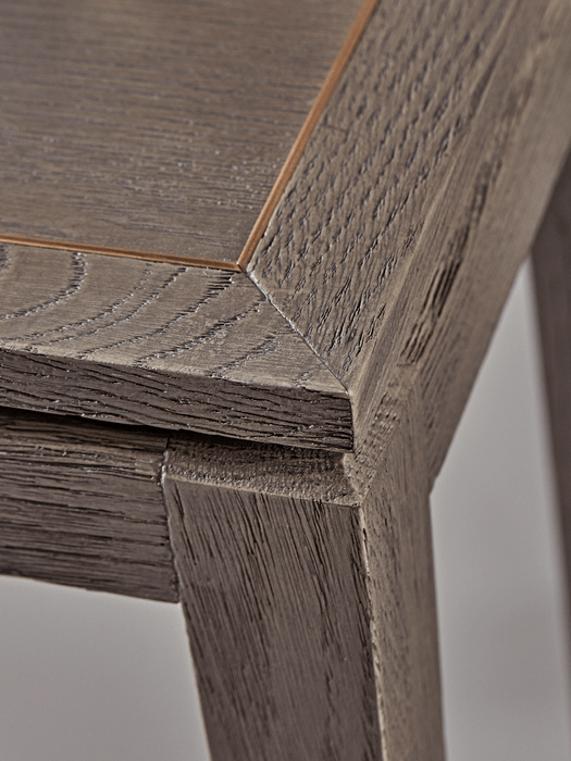 Oak Parquet Style Console Table