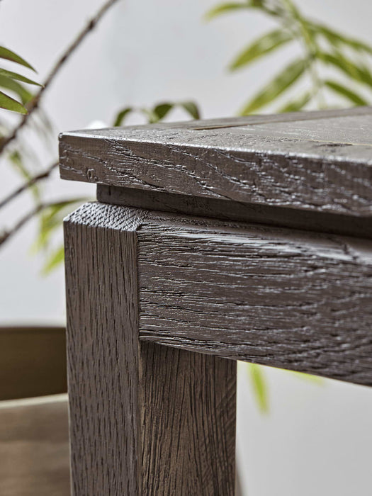 Oak Parquet Style Console Table