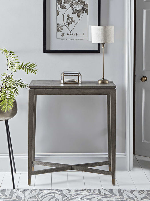 Oak Parquet Style Console Table