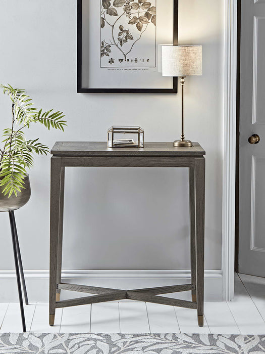 Oak Parquet Style Console Table